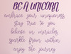 Unicorn Quote Wall Decal
