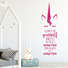 Unicorn Wall Decal | Unicorn Quote Always Be Yourself Unless You Can Be A Unicorn Vinyl Home Decor Sticker for Girl's Bedroom or Playroom | Small, Large Sizes | Black, Pink, Purple