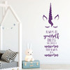 Unicorn Wall Decal | Unicorn Quote Always Be Yourself Unless You Can Be A Unicorn Vinyl Home Decor Sticker for Girl's Bedroom or Playroom | Small, Large Sizes | Black, Pink, Purple
