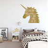 Unicorn Wall Decal | Unicorn Quote If You Can Dream it You Can Do It Vinyl Home Decor Sticker for Girl's Bedroom or Playroom | Small, Large Sizes | Black, Pink, Purple