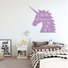 Unicorn Wall Decal | Unicorn Quote If You Can Dream it You Can Do It Vinyl Home Decor Sticker for Girl's Bedroom or Playroom | Small, Large Sizes | Black, Pink, Purple