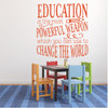 Vinyl Wall Decal Quote Education is Powerful