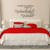 Vinyl Wall Decal Song Lyrics Quote What a Wonderful World from Louis Armstrong