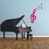 Cute Music Notes Wall Decal - Musician Gifts For Bedroom, Playroom or Studio Room Decoration