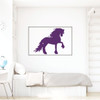 Cute Room Wall Decor - Personalized Name Horse Vinyl Decal Wall Sticker for Kids, Boys or Girls Bedroom, Playroom, or Nursery - Custom Sizes and Colors Match The Theme of Any Living Space