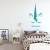 Cute Room Wall Decor - Unicorn Face with Personalized Name for Home in Girls or Boys Bedroom, Playroom or Nursery - Custom Sizes and Colors Match The Theme of Any Living Space