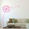 Dandelion Wall Decal With Seeds Flower Design - Vinyl Sticker for Home Decor, Living Room, Dining Room, Playroom or Bedroom Decoration