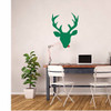 Deer Head Silhouette Vinyl Wall Art Decal Sticker - Deer Decorations for Home