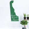 Delaware Wall Decal - State Silhouette Vinyl Art for Home Decor, Living Room or Family Room Decoration