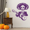 Dia de los Muertos Skeleton Guitar Player Vinyl Wall or Window Decal