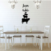 Dining Room Wall Decal - Farm To Table - Chicken, Pig, Sheep, Cow Silhouette Vinyl Art Decoration for Home, Bedroom or Family Room