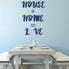Dining Room Wall Decal - House Home Love - Vinyl Sticker for Bedroom, Home Decor or Living Room Decoration