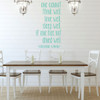 Dining Room Wall Decal - One Cannot Think Well - Virginia Woolf Quote - Vinyl Art Decoration for Home or Kitchen Decor