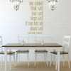 Dining Room Wall Decal - One Cannot Think Well - Virginia Woolf Quote - Vinyl Art Decoration for Home or Kitchen Decor