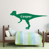 Dino Wall Art - Pachycephalosaurus Dinosaur - Personalized Bedroom Vinyl Wall Decor, Children's Playroom Decoration