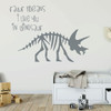 Dinosaur Vinyl Wall Decal - RAWR Means I love You - Triceratops Decor for Boys Room or Playroom Decoration