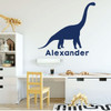 Dinosaur Wall Decals - Brontosaurus Decor - Personalized Dino Wall Art - Vinyl Wall Decals For Children's Room, Playroom, Preschool, Classroom Decoration