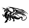 Dragon Wall Sticker | Dragon Vinyl D'cor Decal for Home Decoration for Boys, Girls Bedroom | Custom Small and Large Sizes | Black, Brown, Green | CustomVinylDecor
