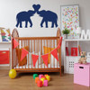 Elephant Nursery Wall Decor - Personalized Vinyl Decal for Children's Bedroom or Playroom Decoration