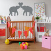 Elephant Nursery Wall Decor - Personalized Vinyl Decal for Children's Bedroom or Playroom Decoration
