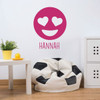 Emoji Wall Decal - Smiling Heart Eyes - Vinyl Decoration for Boys' or Girls' Bedroom, Playroom or Nursery, Classroom Decor