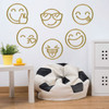 Emoji Wall Decals - Multiple Vinyl Decorations for Boys or Girl's Bedroom, Playroom or Nursery Decor