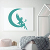 Fairy Moon Wall Decal - Vinyl Decoration for Nursery, Girls bedroom, Teen or Tween Room Decor