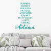 Fall Season Wall Decal ' Pumpkins Candles Apple Cider Leaves - Vinyl Decor for Living Room, Family Room or Home Decoration