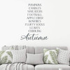 Fall Season Wall Decal ' Pumpkins Candles Apple Cider Leaves - Vinyl Decor for Living Room, Family Room or Home Decoration