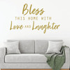 Family Wall Decal - Bless This Home - Vinyl Art for Living Room, Bedroom or Home Decor