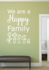 Family Wall Decals - We Are a Happy Family - Song Lyric Wall Art, Family Home Decor for Playroom, Nursery, Children's Bedroom