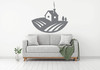 Farm House Wall Decal - Removable Vinyl Sticker for Home, Family Room or Office - Custom Sizes and Colors Fit Any Themed Living Space