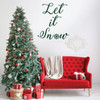 Farmhouse Christmas Decor - Let it Snow - Holiday Vinyl Stickers for Living Room or Home Decoration