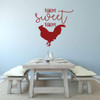 Farmhouse Wall Decor - 'Farm Sweet Farm' Vinyl Lettering and Rooster Silhouette - Kitchen, Dining Room, Living Room, Bedroom Decoration