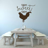 Farmhouse Wall Decor - 'Farm Sweet Farm' Vinyl Lettering and Rooster Silhouette - Kitchen, Dining Room, Living Room, Bedroom Decoration