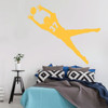 Football Wall Decal - Player Catching - Personalized Vinyl Sticker for Boy's Bedroom Decor, Playroom or Game Room Decoration