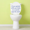 Funny Toilet Seat Decal for Boys and Men - "If You Sprinkle While You Tinkle" Quote - Bathroom Vinyl Decor