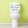 Funny Toilet Seat Decal for Boys and Men - "If You Sprinkle While You Tinkle" Quote - Bathroom Vinyl Decor