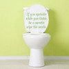 Funny Toilet Seat Decal for Boys and Men - "If You Sprinkle While You Tinkle" Quote - Bathroom Vinyl Decor