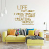 George Bernard Shaw Inspirational Wall Decal - Creating Yourself - Vinyl Art for Home, Bedroom or Living Room Decor
