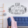 George Bernard Shaw Inspirational Wall Decal - Life Is About Creating Yourself - Vinyl Art for Home, Bedroom or Living Room Decor