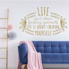 George Bernard Shaw Inspirational Wall Decal - Life Is About Creating Yourself - Vinyl Art for Home, Bedroom or Living Room Decor