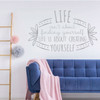 George Bernard Shaw Inspirational Wall Decal - Life Is About Creating Yourself - Vinyl Art for Home, Bedroom or Living Room Decor