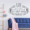 George Bernard Shaw Inspirational Wall Decal - Life Is About Creating Yourself - Vinyl Art for Home, Bedroom or Living Room Decor