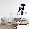 Girl's Room Wall Decal - Cute Deer Design - Personalized Vinyl Art Decoration For Teen's Bedroom or Playroom Decor