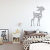 Girl's Room Wall Decal - Cute Deer Design - Personalized Vinyl Art Decoration For Teen's Bedroom or Playroom Decor