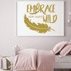 Girl's Room Wall Decal - Embrace Your Inner Wild - Children or Teen Vinyl Decoration for Bedroom or Playroom Decor