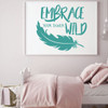 Girl's Room Wall Decal - Embrace Your Inner Wild - Children or Teen Vinyl Decoration for Bedroom or Playroom Decor