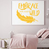 Girl's Room Wall Decal - Embrace Your Inner Wild - Children or Teen Vinyl Decoration for Bedroom or Playroom Decor