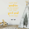 Girl's Room Wall Decal - I Got That Sunshine In My Pocket - Children or Teen Vinyl Decoration for Bedroom or Playroom Decor